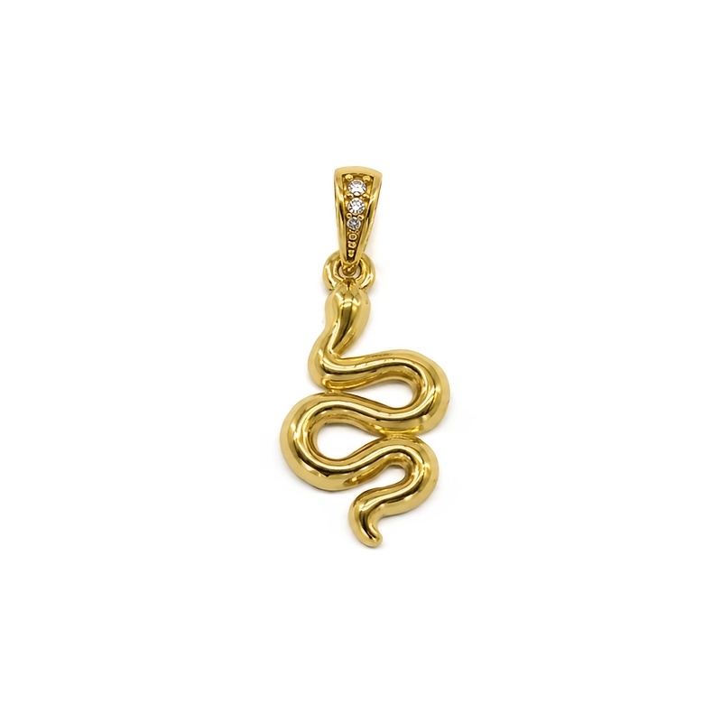 Retro Niche Design Stainless Steel Inlaid Zircon Pendant